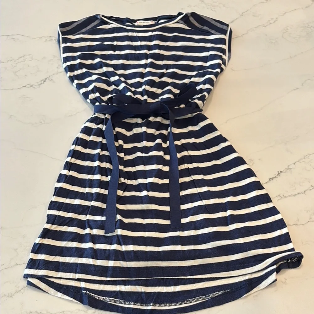 Crewcuts Blue and White Raglan Cap Sleeve Sundress